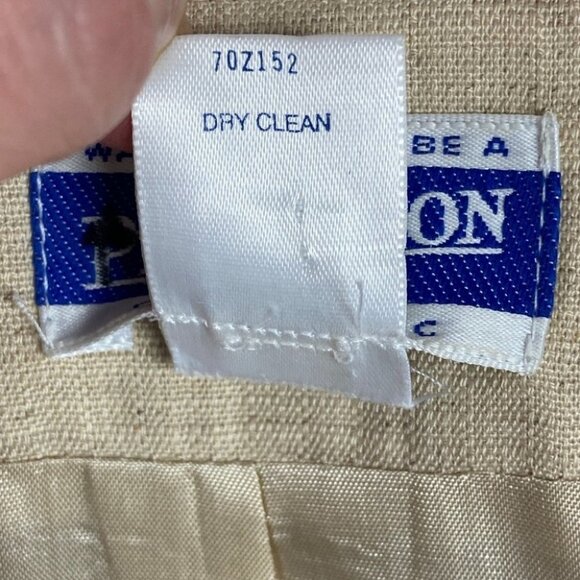 Vintage Pendleton Linen Blazer Jacket Tan Beige Size 8 Shoulder Pants‎ Coat Norm - Picture 6 of 14